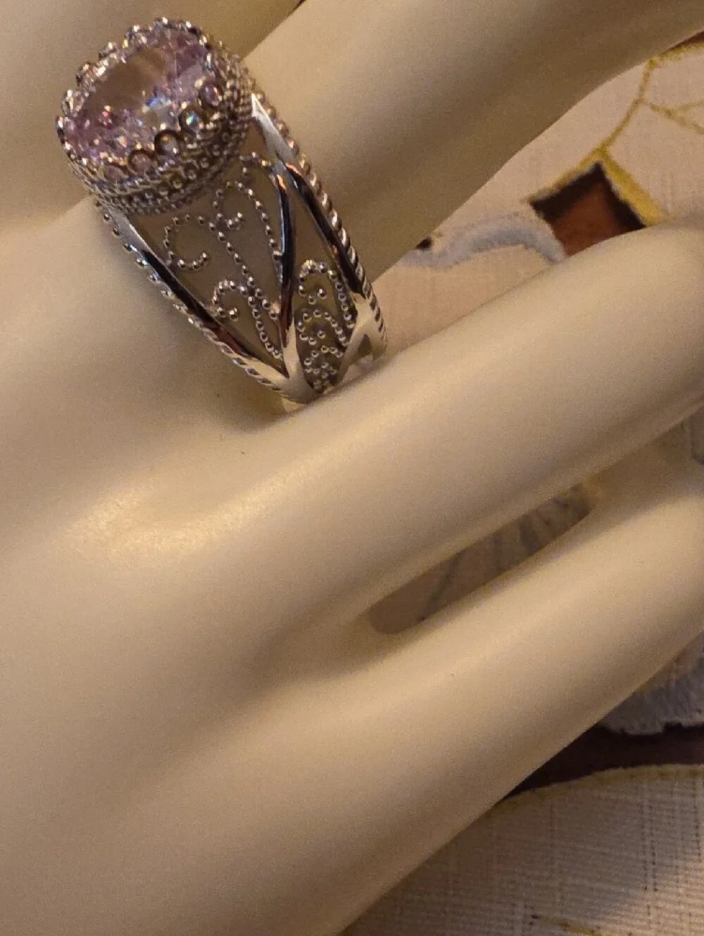 Bella Luce(R) Rhodium Over Silver Ring Size 10
